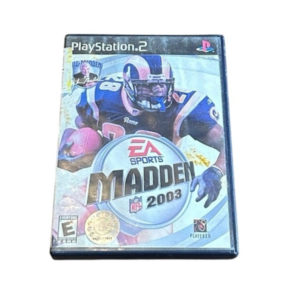 EA Sports Madden NFL 2003 PlayStation 2 PS2 Marshall Faulk Football Video Game
